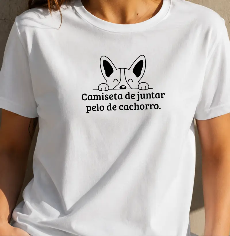 Camiseta de juntar pelo de cachorro