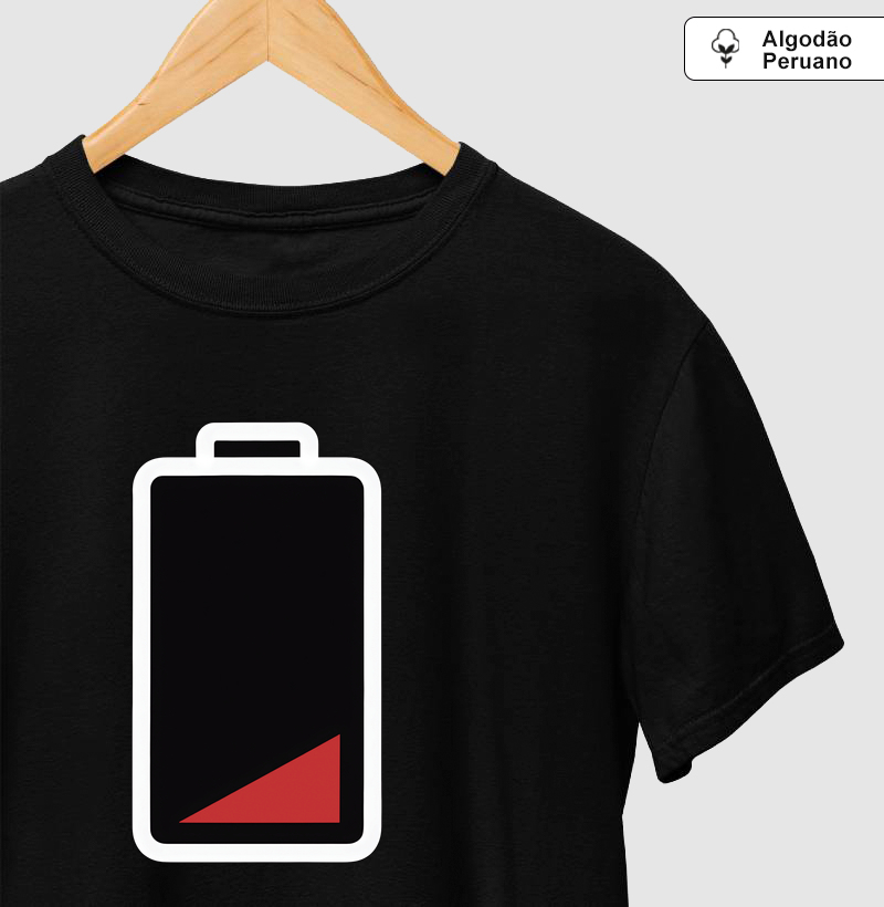 Camiseta Algodão Peruano 5% de Bateria
