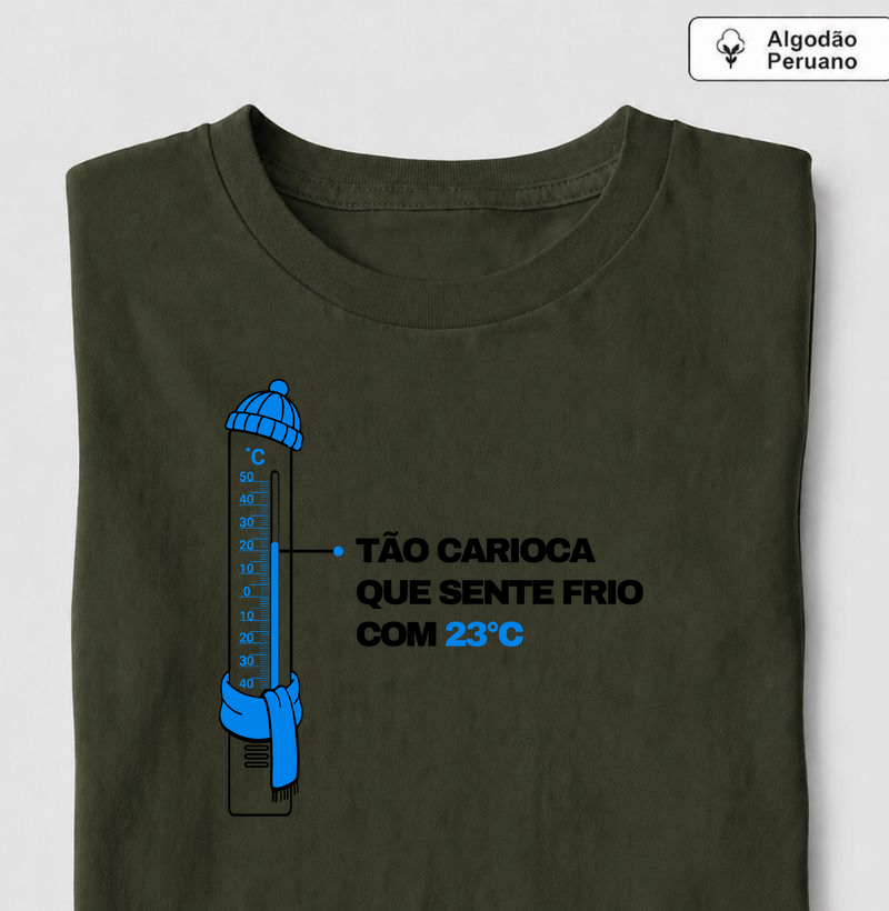 DODDIO - Frio 23° graus - Camiseta Algodão Peruano
