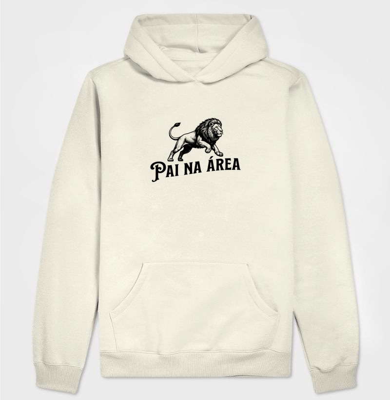 Hoodie moletom Pai na área - ilustração preta - Algodão Premium