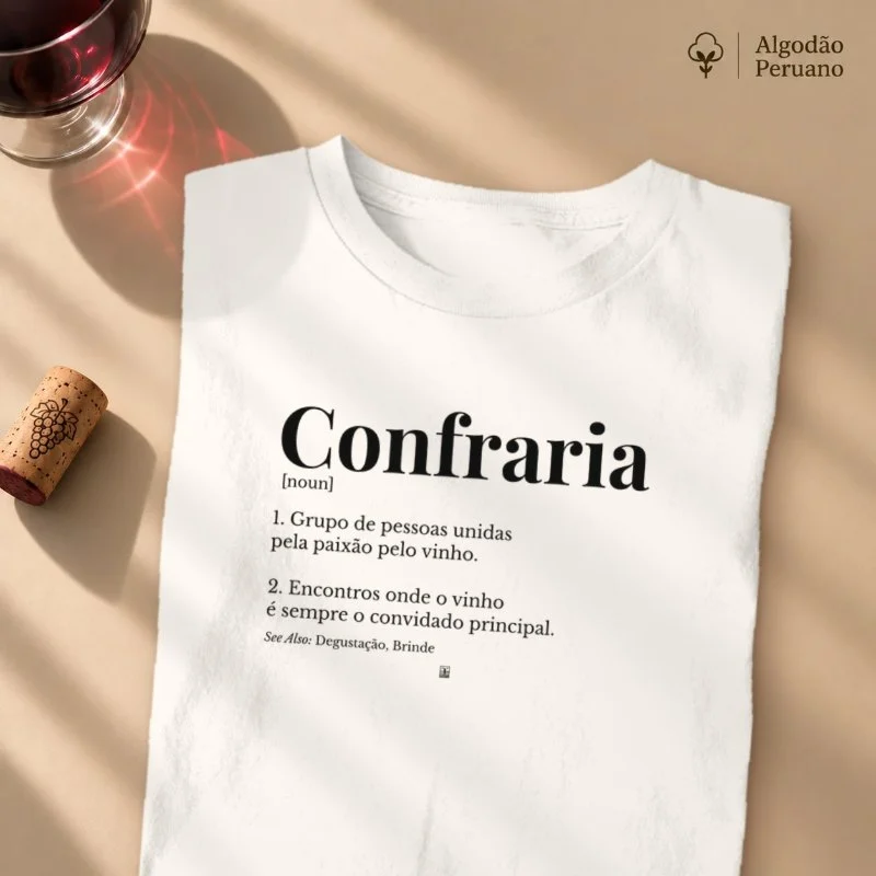 Camiseta Confraria — Wine Dictionary - Camiseta Algodão Peruano