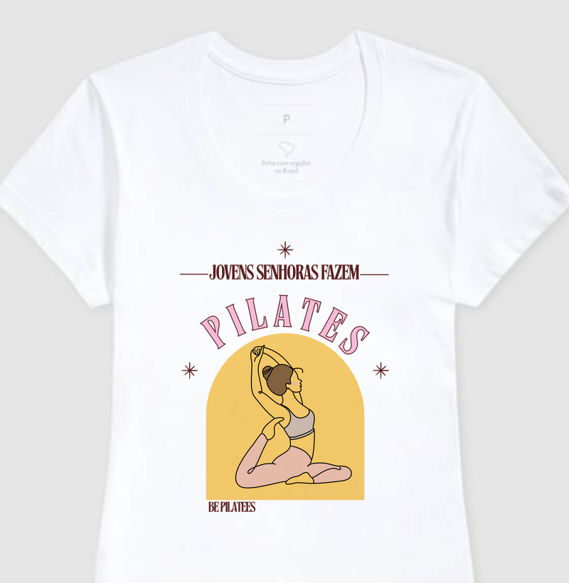 Jovens senhoras fazem Pilates.