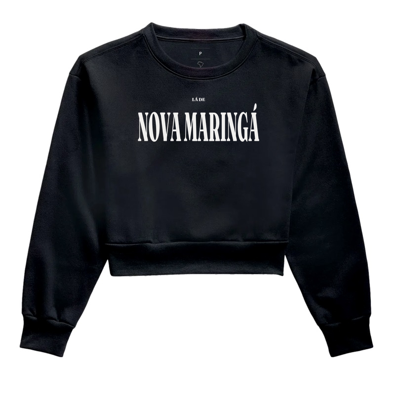 Nova Maringá | Tipografia MT - Cropped Moletom