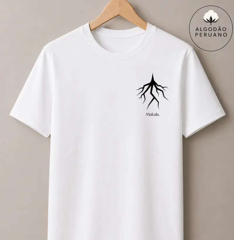 Camiseta Algodão Peruano Raízes Leves - Coleção Mahalo