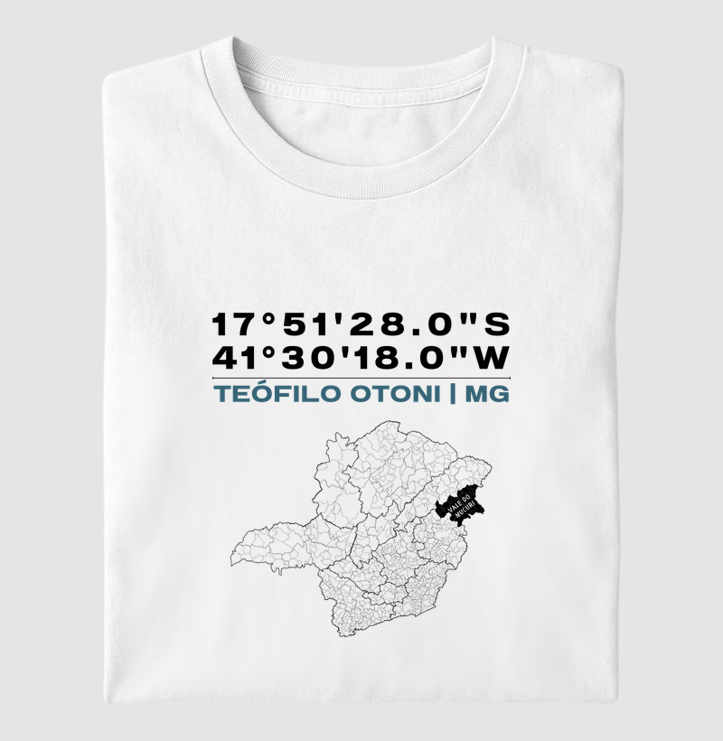 Coordenadas Mapa MG | Teófilo Otoni