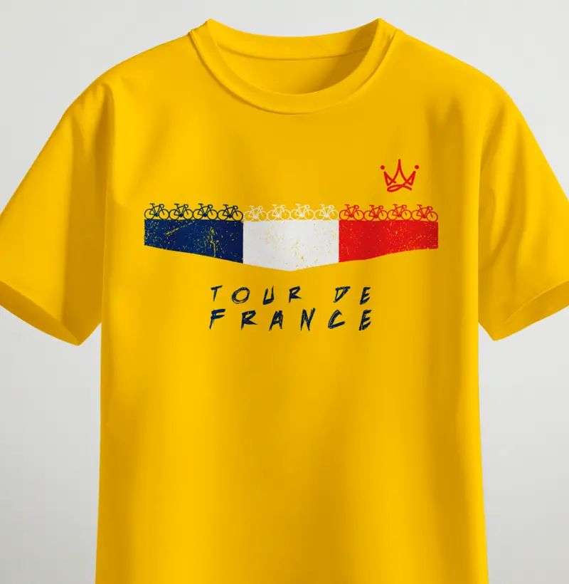 Bandeira e pelotão - Tour de France