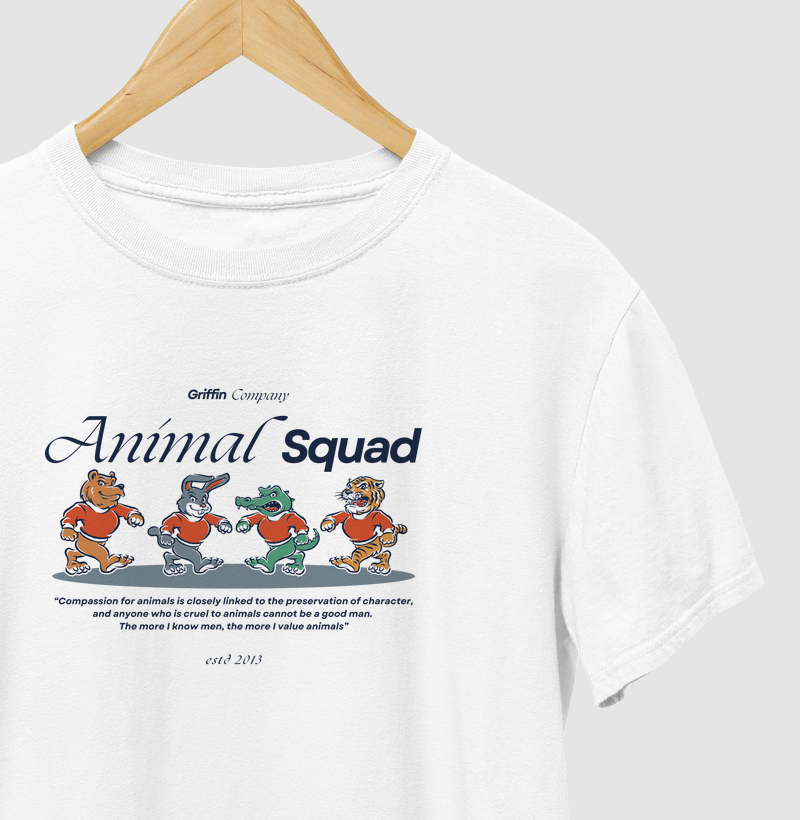 CAMISETA MASCULINA ANIMAL SQUAD