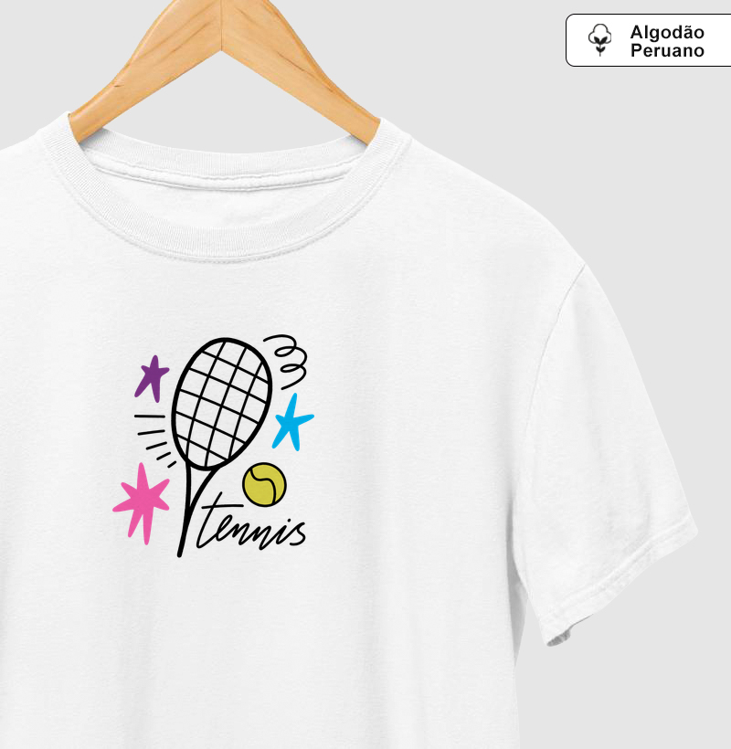 Raquete Feminina - Camiseta Algodão Peruano