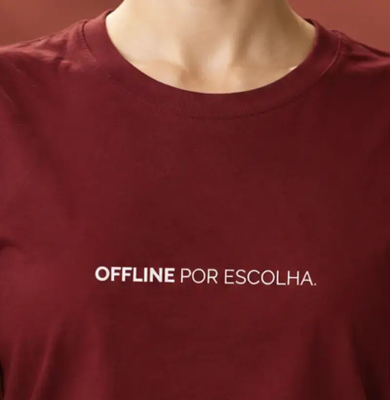 Offline por Escolha Minimalista - Camiseta