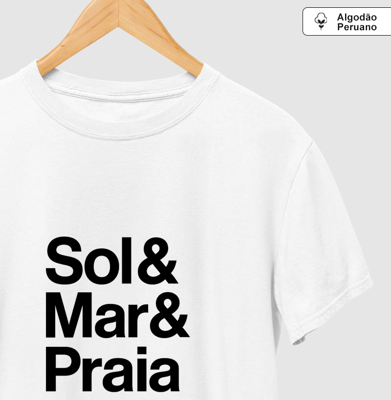 (Algodão Peruano)Sol Mar Praia