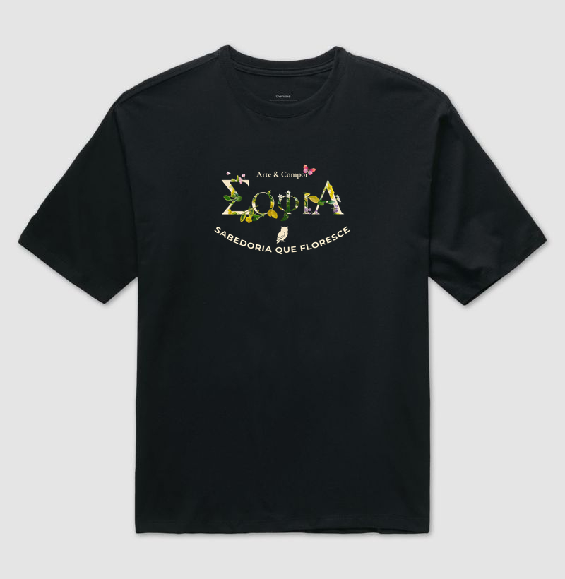 Camiseta SABEDORIA FLORESCENTE | Coleção Autoral Arte & Compor
