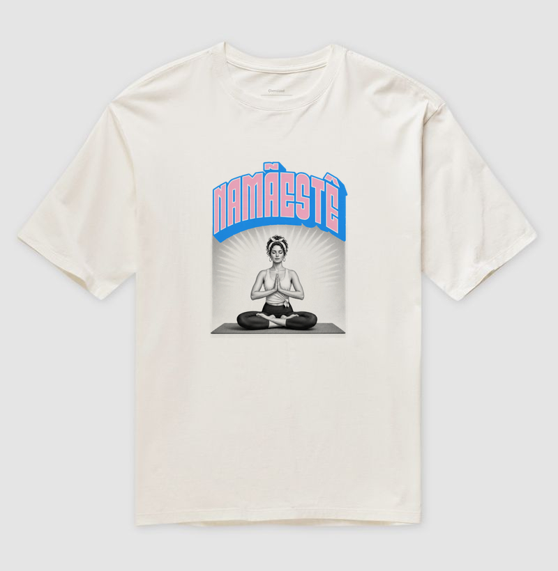 Camiseta oversized Namãestê - Algodão Premium - Anjali Mudra 1