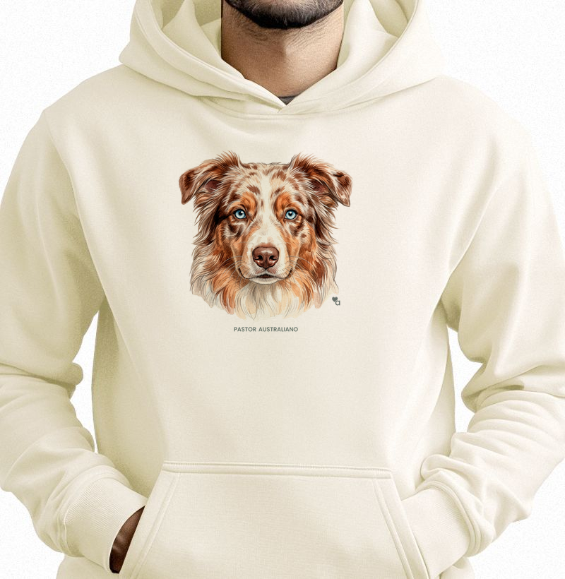 Cães - Pastor Australiano (Red Merle) - Moletom Hoodie - Hoodie Moletom