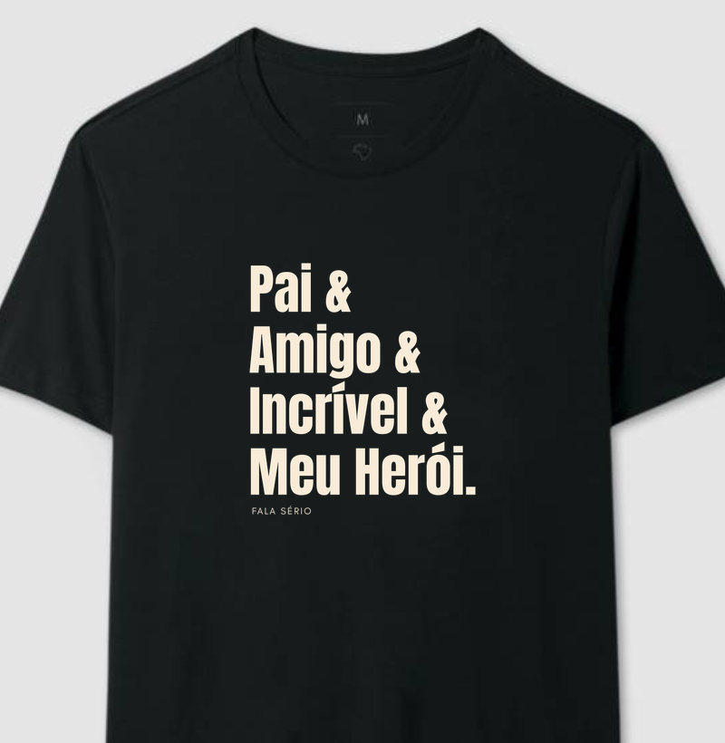 Camiseta Pai Amigo Incrível Meu Herói