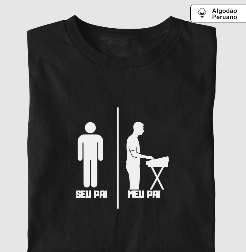 SEU PAI MEU PAI TECLADO - Camiseta Algodão Peruano