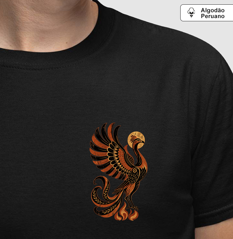 Fênix Helênica — Renascimento - Camiseta Algodão Peruano