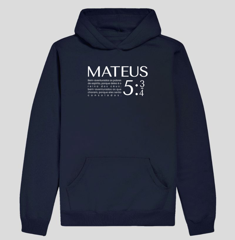 Hoodie Moletom Mateus 5:3-4