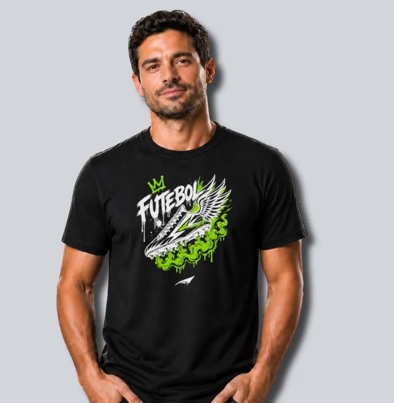 Camiseta Estilo Grafite Futebol King - Algodão Premium
