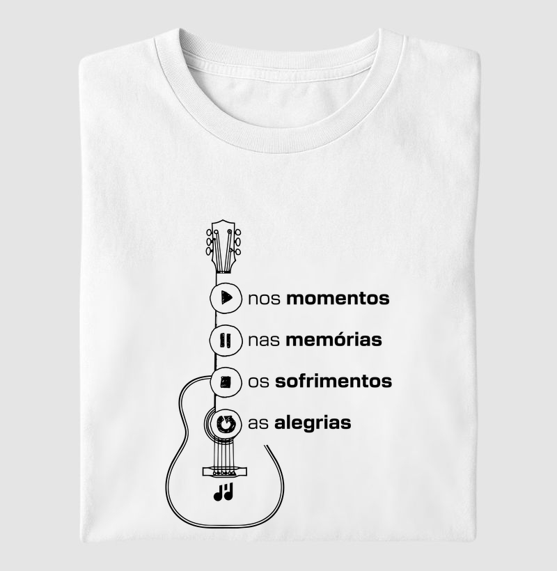 Play nos momentos Pause as memórias Pare os sofrimentos Repetir as alegrias