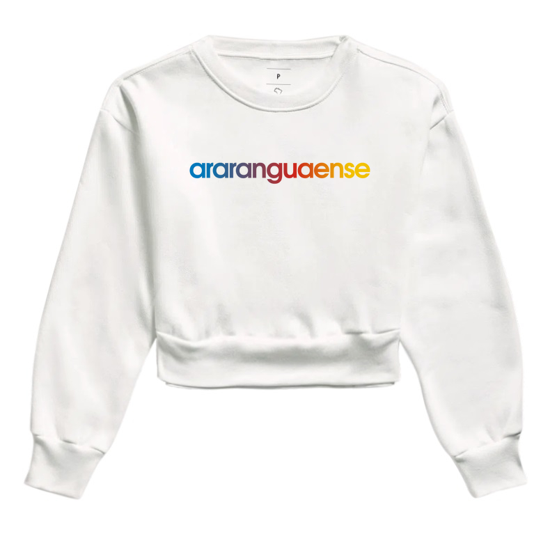 Cropped Moletom Araranguaense Cores da Bandeira