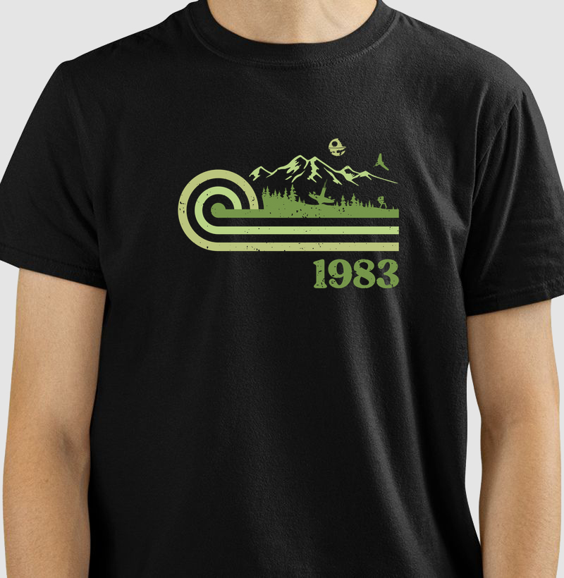 Camiseta Retro Vintage Forest Moon 1983