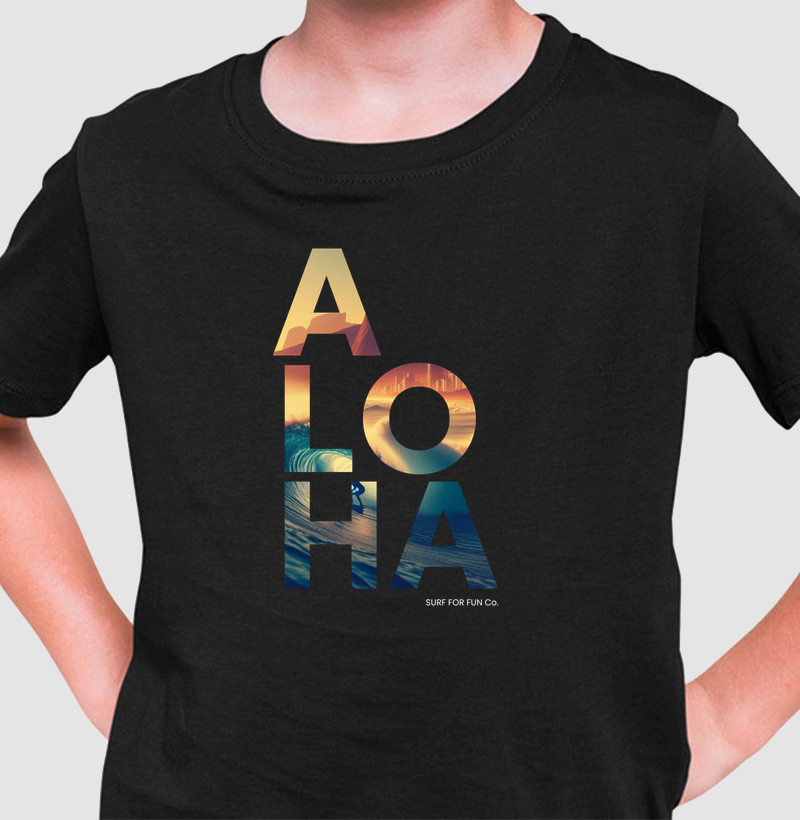 Camiseta Infantil | Vibe Aloha - Surf For Fun Wear