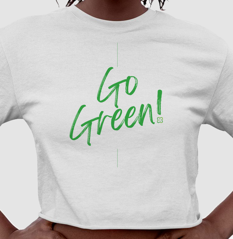 Go Green! Camiseta Cropped