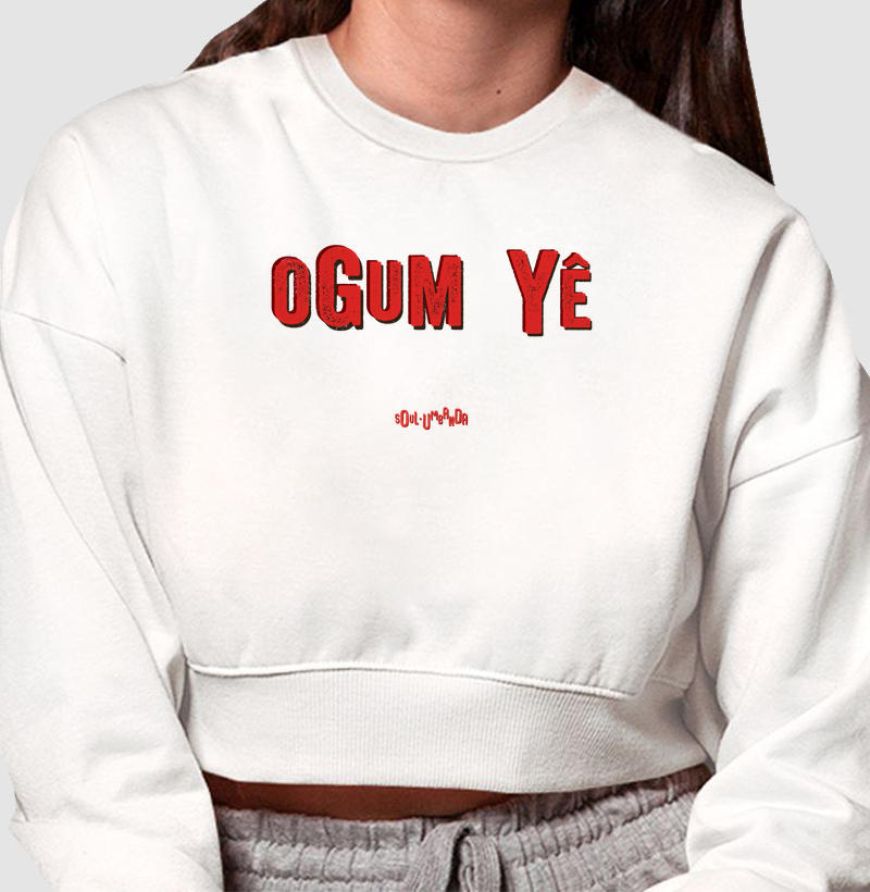moletom cropped OGUM saudação