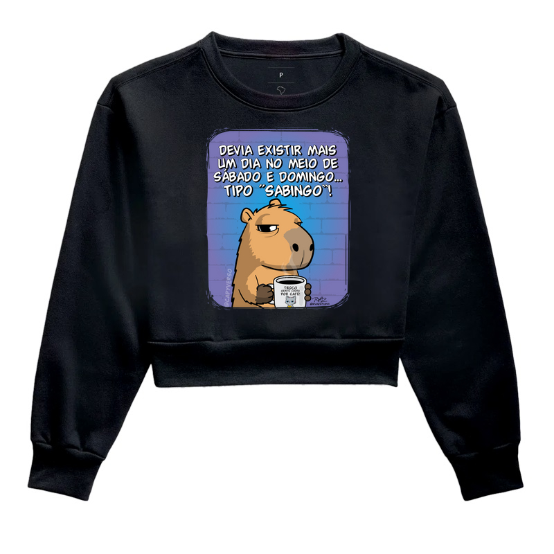 Camiseta Capivara Sabingo - Cropped Moletom