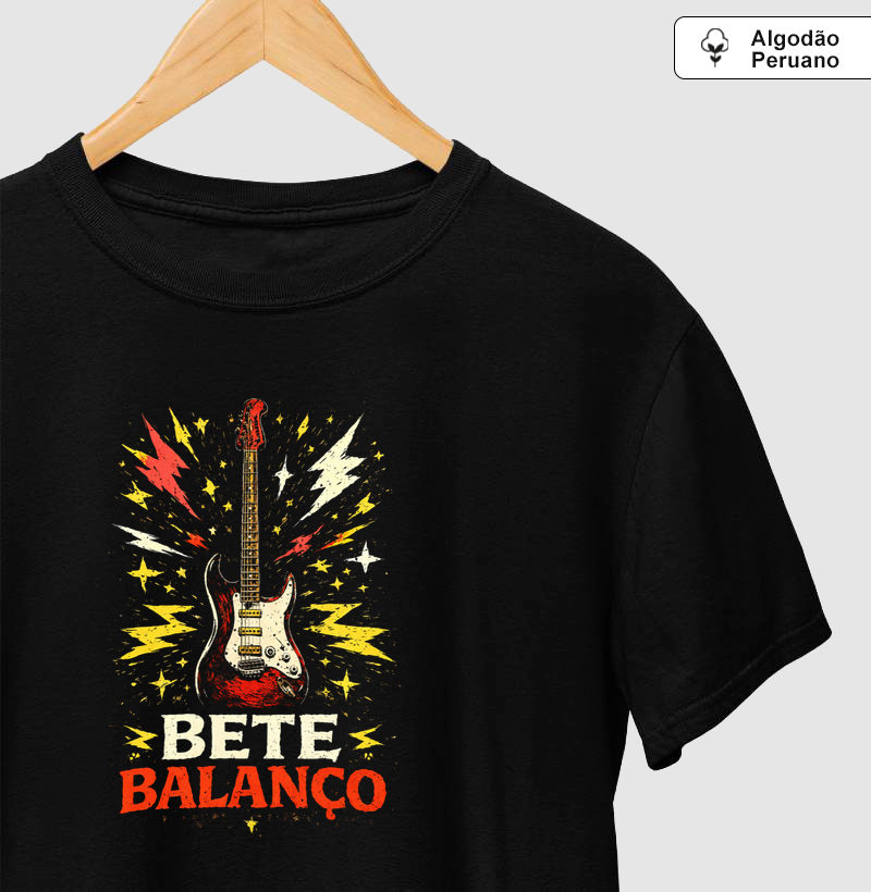 Camiseta Bete Balanço. Coleção Música. Masculina e Feminina. Algodão Peruano.