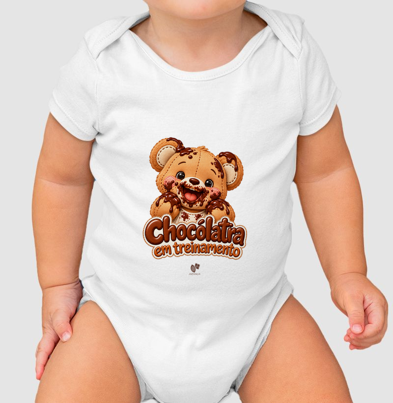 Chocólatra em Treinamento Ursinho - Body Infantil