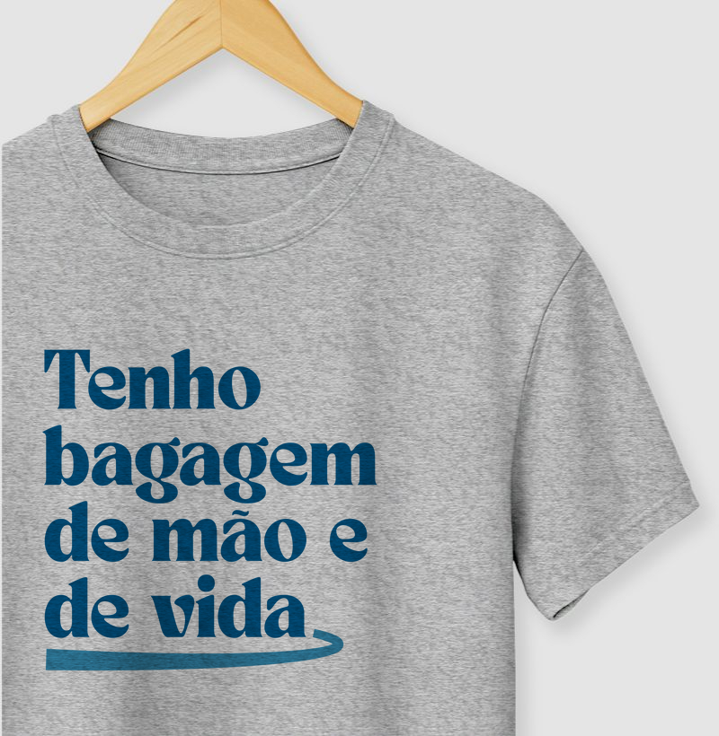 Tenho bagagem de mão e de vida