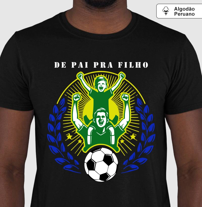 Camiseta De Pai Pra Filho - Verde e Amarelo