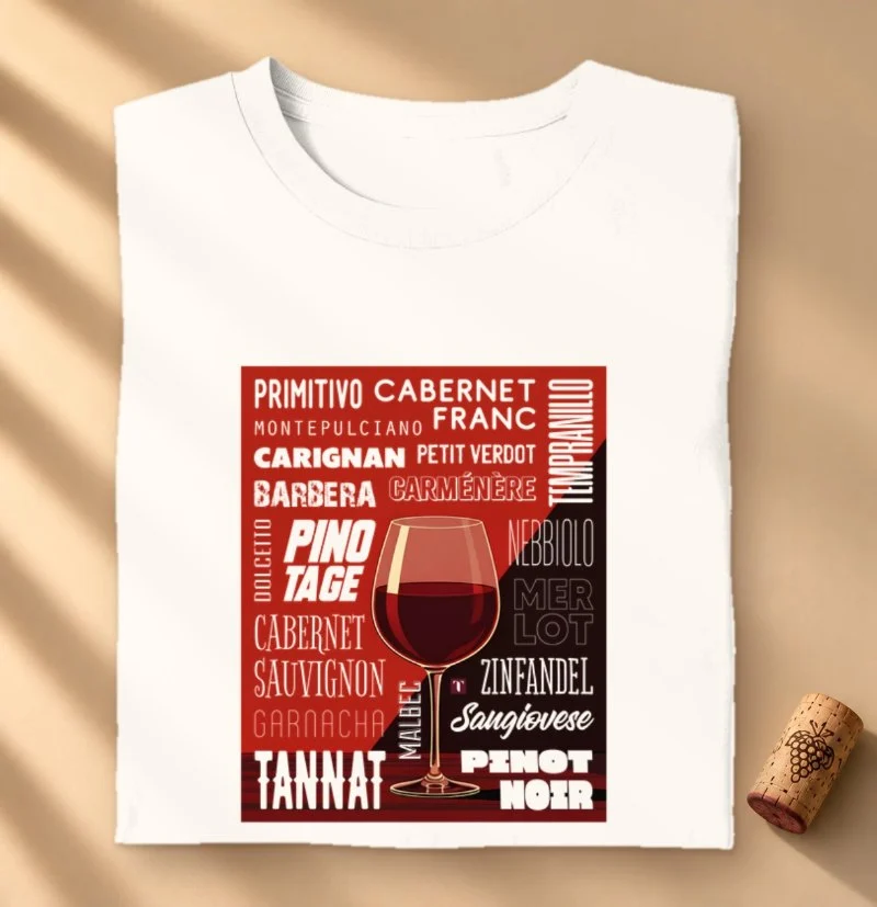 Camiseta Vinho - Uvas Tintas