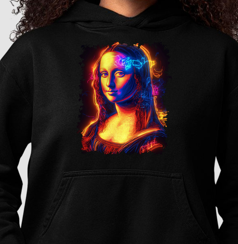 Hoodie Monalisa Neon