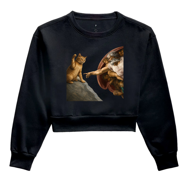 Michelangelo Orange Tabby - Cropped Moletom