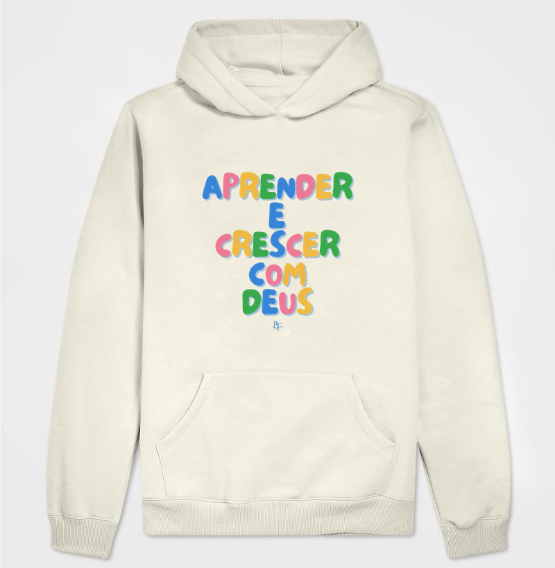 Aprender e crescer com Deus - Hoodie Moletom