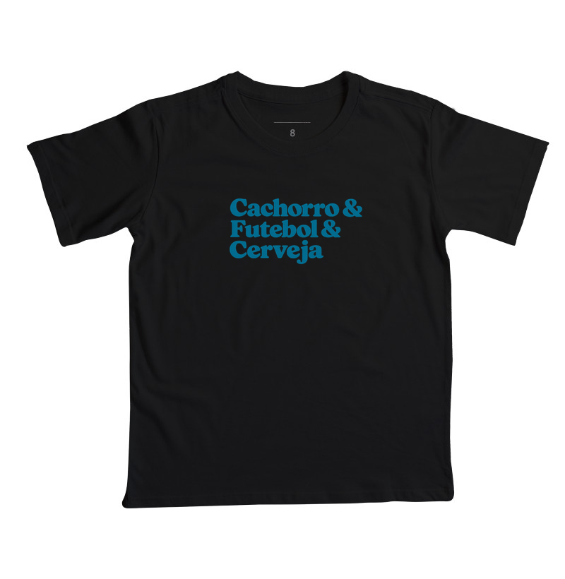 Cachorro & Futebol & Cerveja - Camiseta Infantil