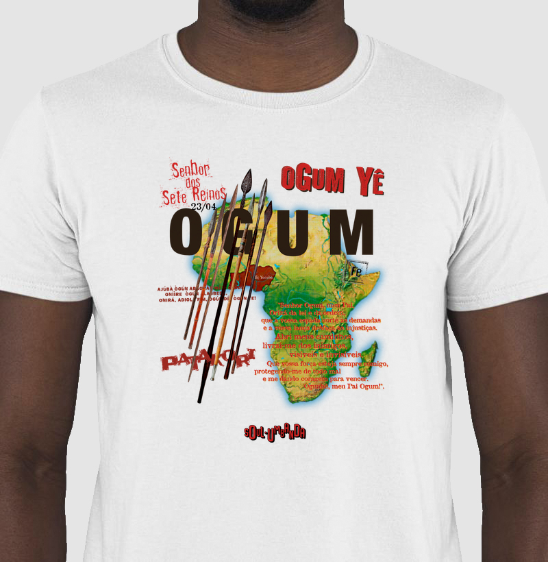 camiseta OGUM oração masculina
