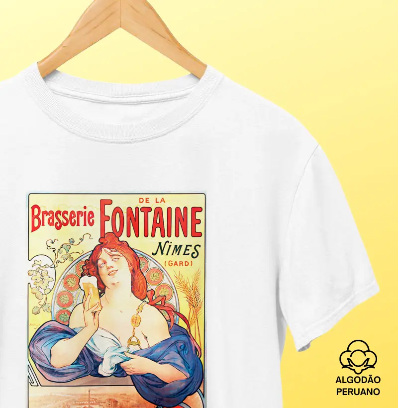 Brasserie de la Fontaine - Camiseta Algodão Peruano