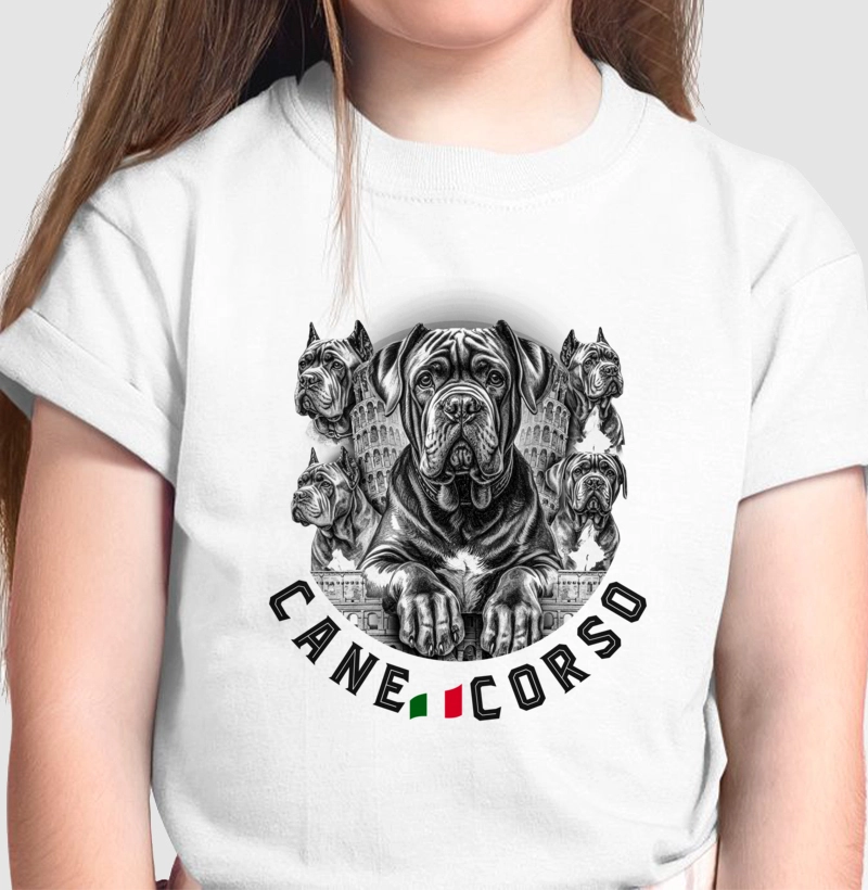 Camiseta Infantil Cane Corso Bandeira