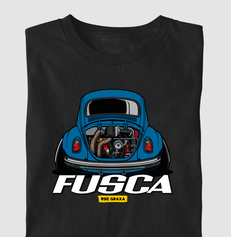 Fusca Turbo Azul Escuro Escrita