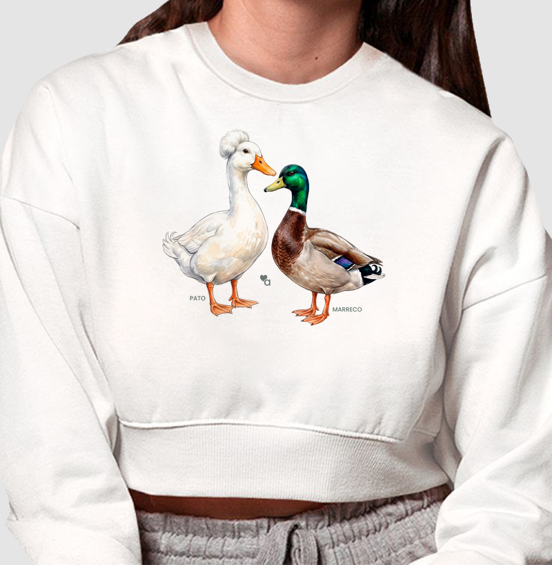 Aves - Pato e Marreco - Moletom Cropped