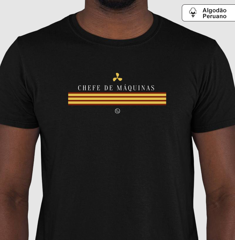 Camiseta Chefe de Máquinas algodão peruano 