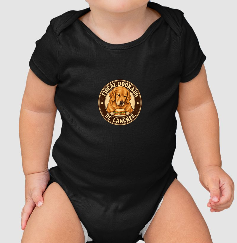 Fiscal dourado de lanches. - Body Infantil