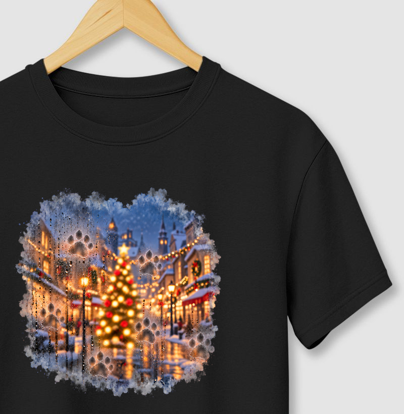 Vidro com Patinhas na Cidade de Natal  - Camiseta