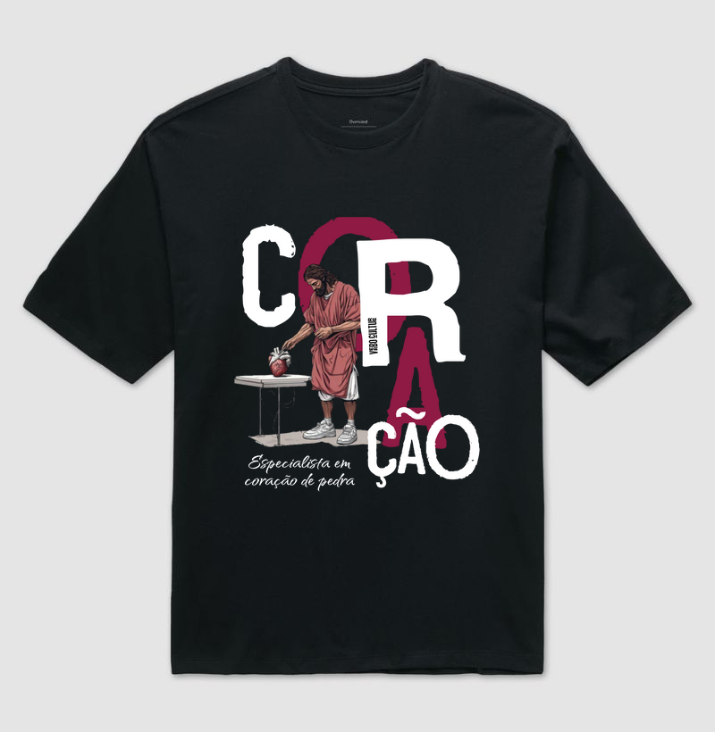CAMISETA OVERSIZED "CORAÇÃO DE PEDRA"