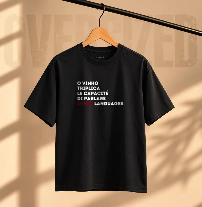 Camiseta O Vinho Triplica  - Camiseta Oversized