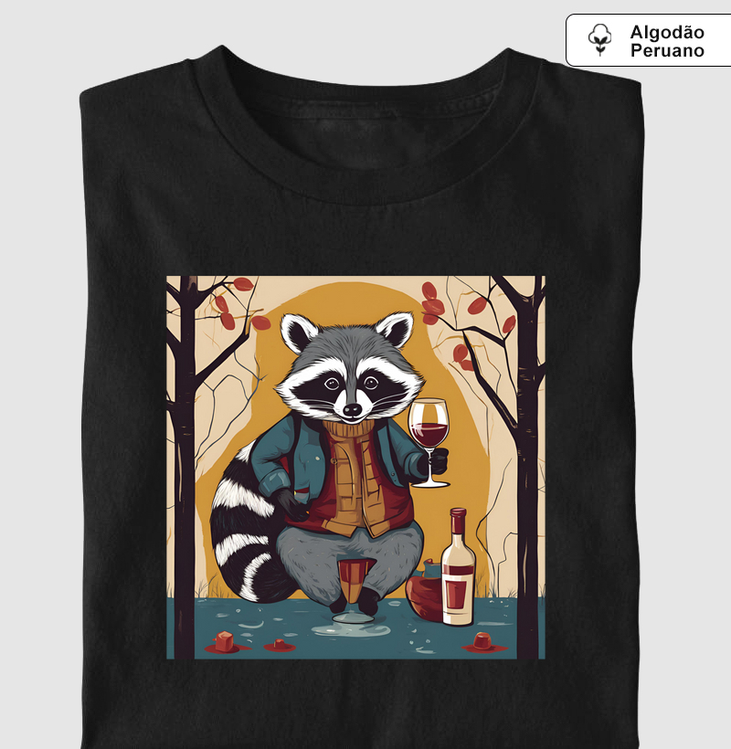  Animals Racoon - ALGODÃO PERUANO