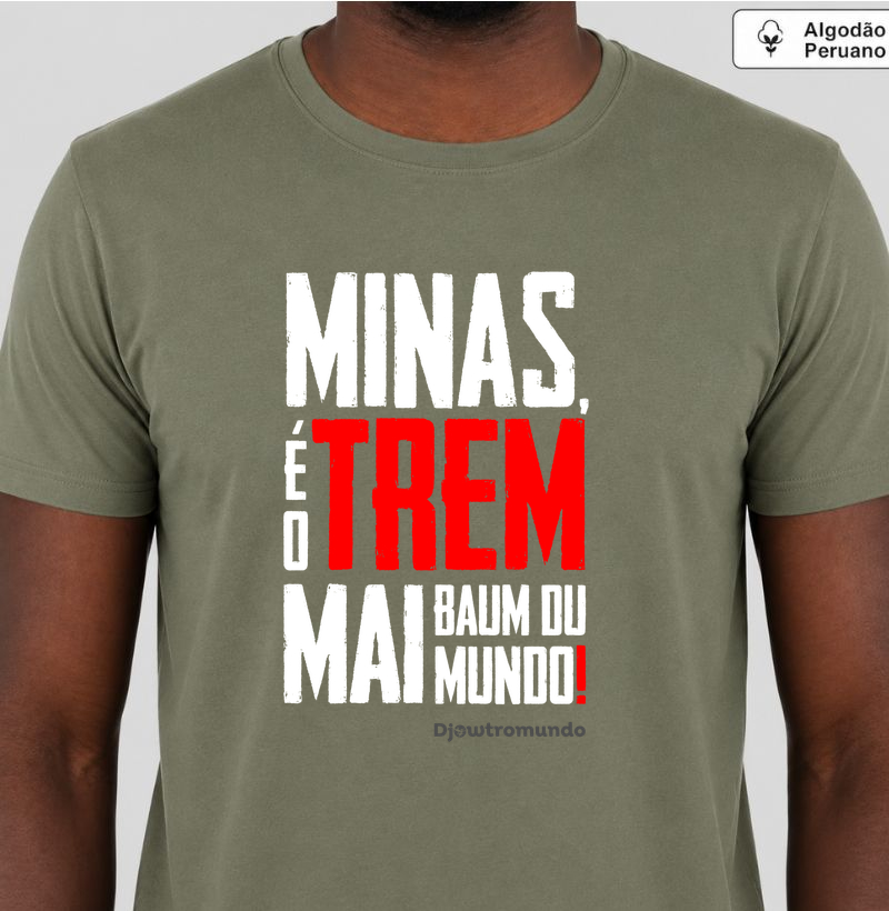 DJOWTROMUNDO® — TREM - Camiseta Algodão Peruano